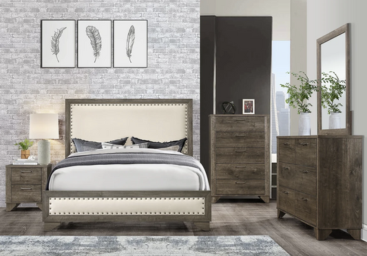 B8100 Sahara Brown Wood Bedroom Set