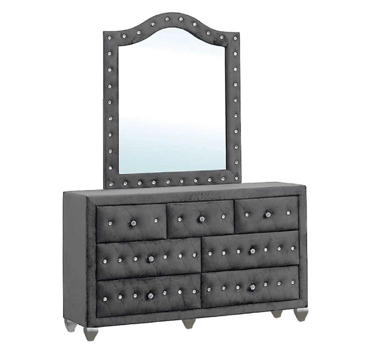 5pcs or 4pcs B2030 Divina Grey Diamond Bedroom Set
