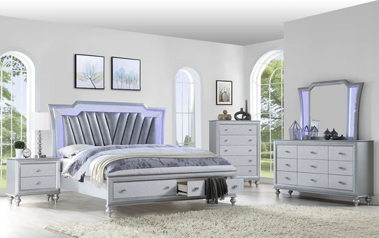 5pcs or 4pcs B710 Star Silver Bedroom Set