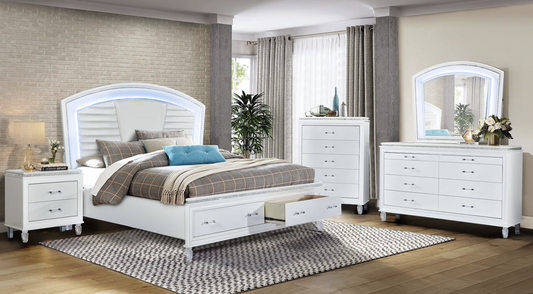 5pcs or 4pcs B6001 Villa White Bedroom Set