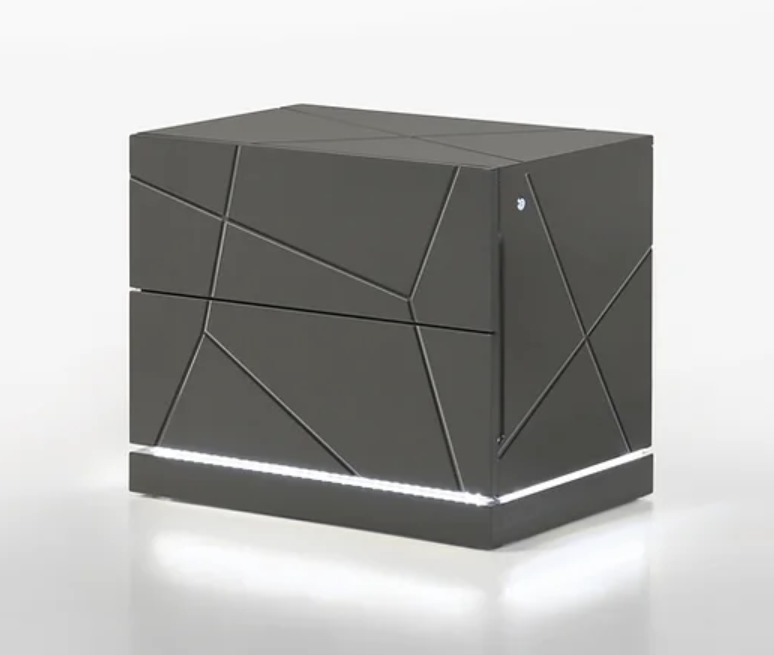 5pcs or 4pcs B86 Lily Grey LED Bedroom Set