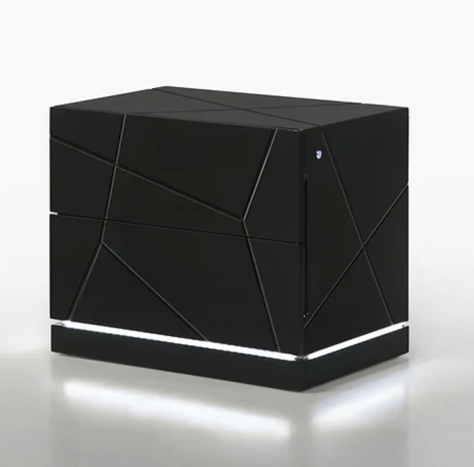 5pcs or 4pcs B87 Naomi Black LED Bedroom Set