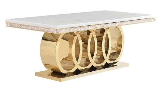 D620 White & Gold Giovanni Table
