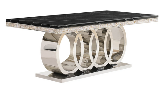 D620 Black & Chrome Giovanni Table