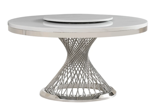 D605 Unico White & Chrome Table