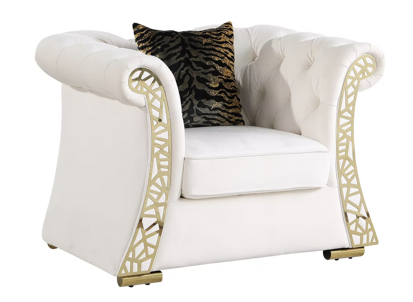3pcs or 2pcs S1600 Curamo Cream Velvet Sofa, Loveseat & Chair