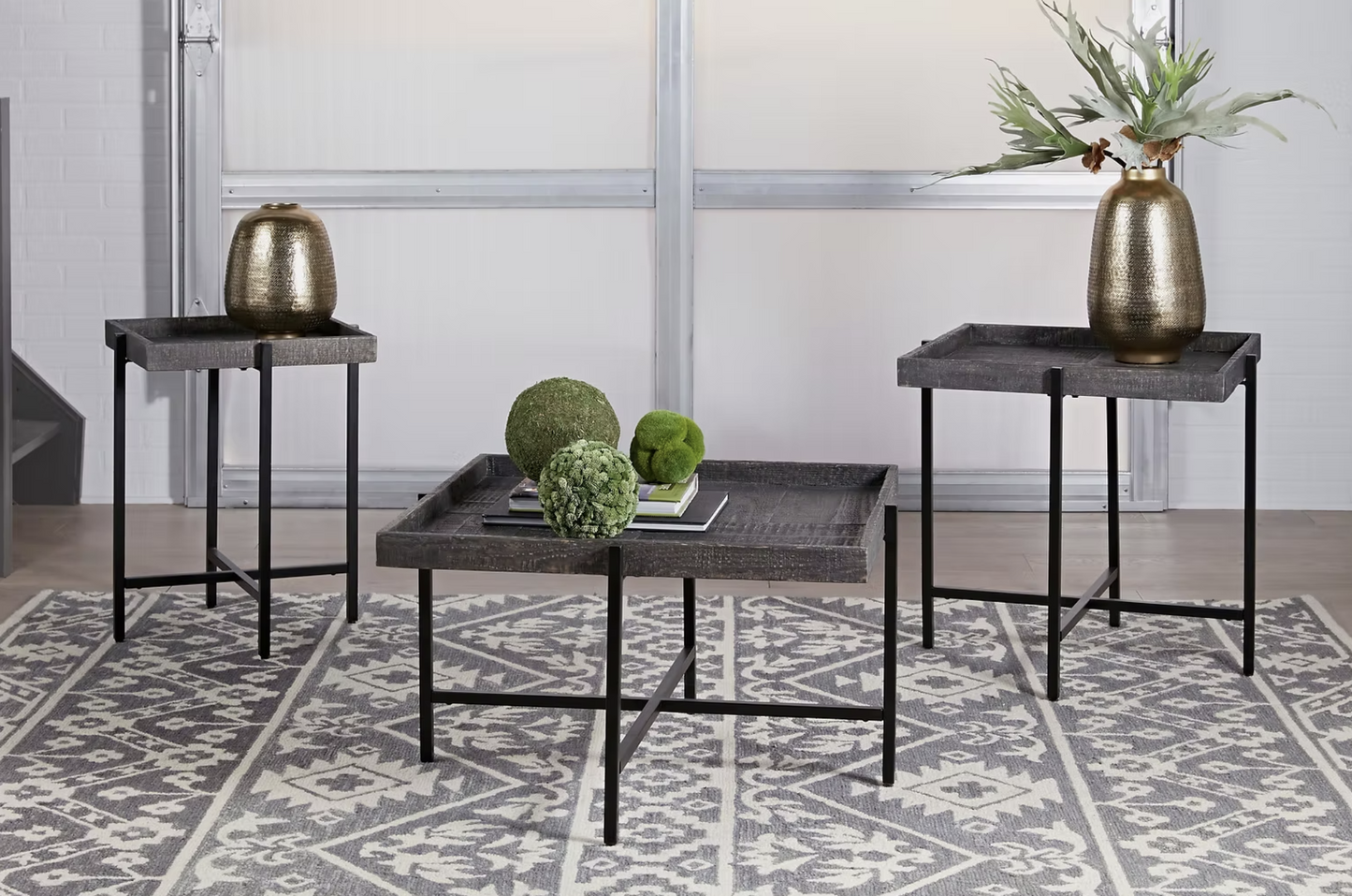 3pcs Ashley T218 Piperlyn Coffee Table Set