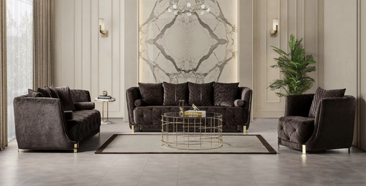 3pcs or 2pcs Elit Brown Sofa, Loveseat & Chair