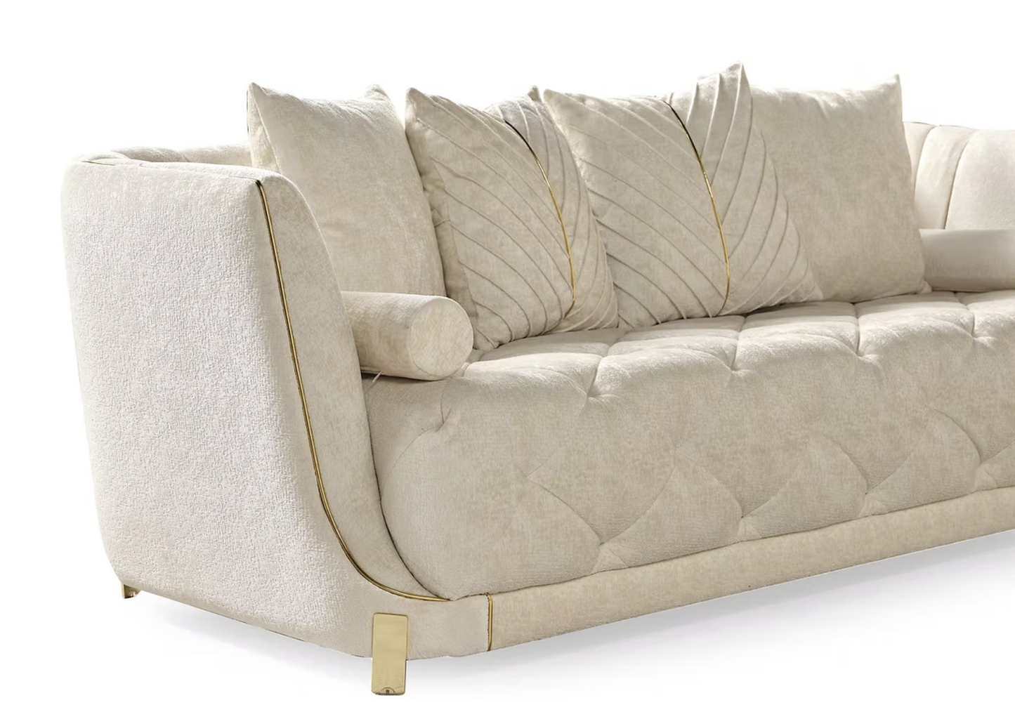 3pcs or 2pcs Elit Off White Sofa, Loveseat & Chair