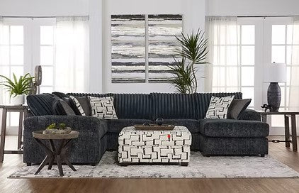 S19950 Galactic Charcoal Fabric Sectional