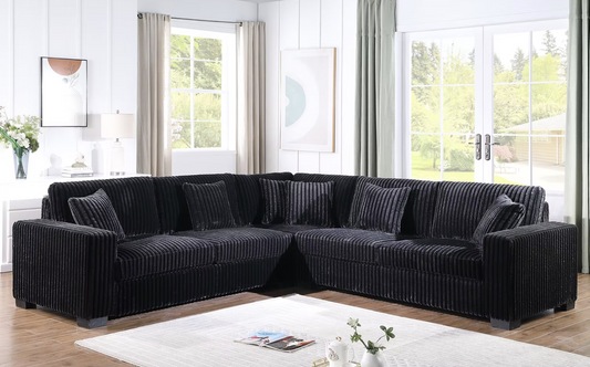 S861 Comfy II Black Oversized Sectional