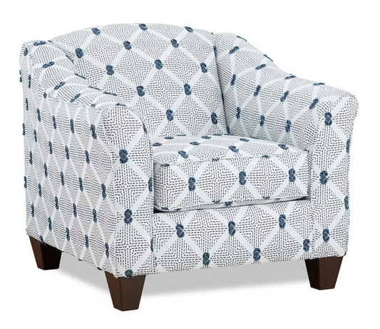 S9011 Kelly Indigo Fabric Accent Chair