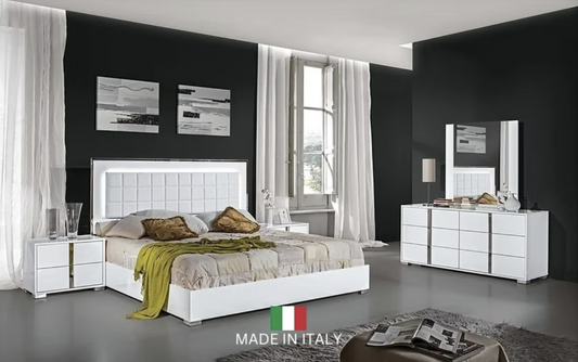 5pcs Alice White Italian Bedroom Set
