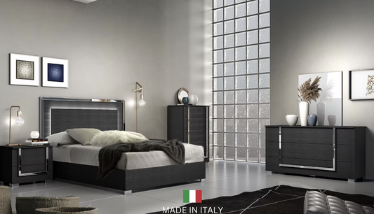 5pcs Antonella Black Italian Bedroom Set