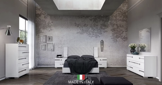 4pcs Dream Rombi White Italian Bedroom Set