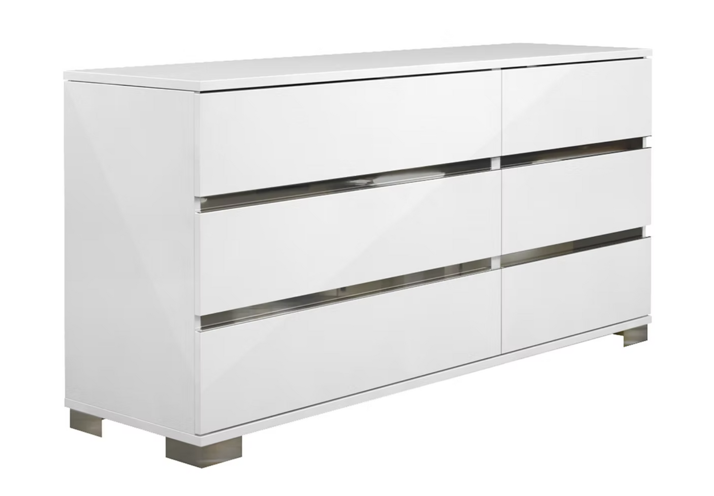 4pcs Dream King White Italian Bedroom Set