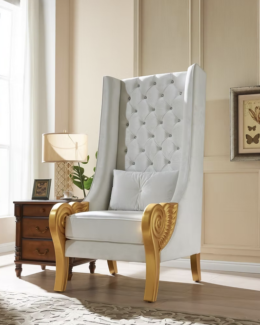 A-CH02 White Throne Chair