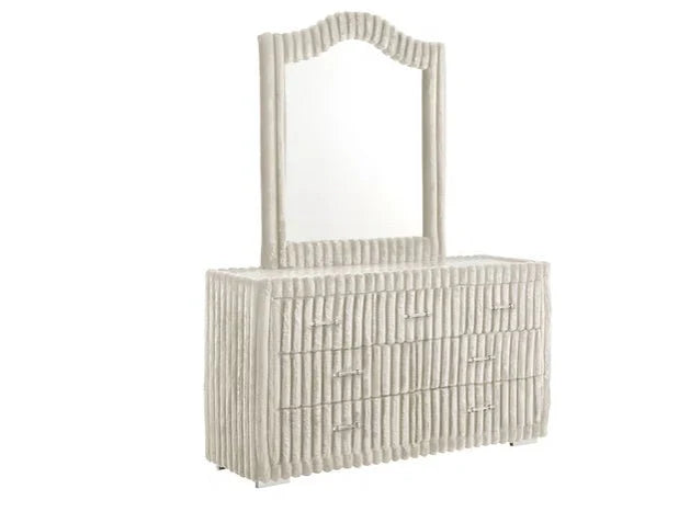 5pcs or 4pcs B3001 Melinda Cream Bedroom Set