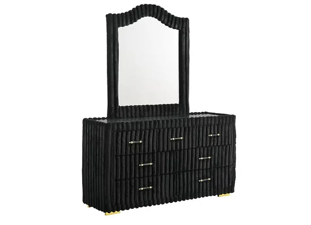 5pcs or 4pcs B3001 Melinda Black Bedroom Set