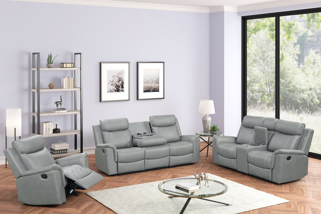 3PC  Gray Sofia10 - Reclining Set