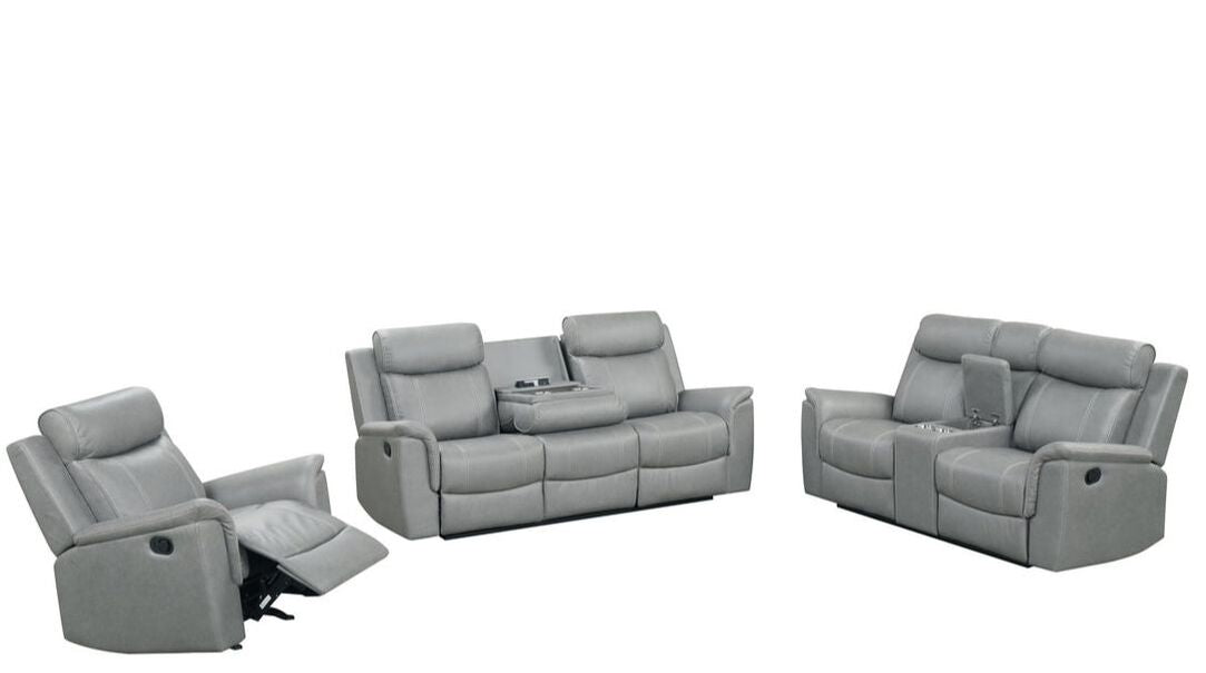 3PC  Gray Sofia10 - Reclining Set