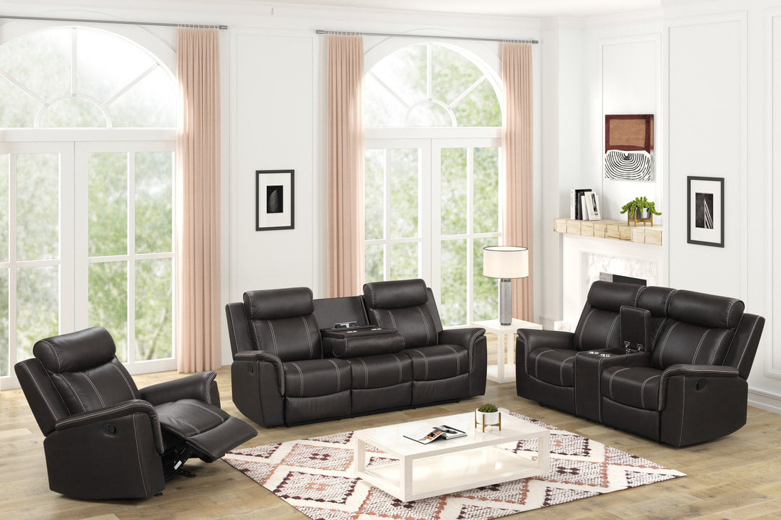 3PC  Espresso Sofia20 -Reclining Set