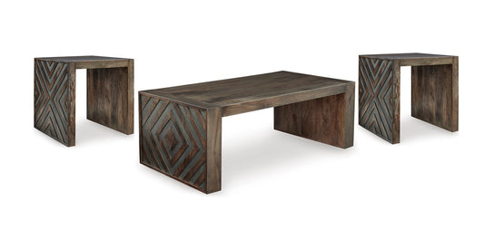T567 Brown Occasional Table Set