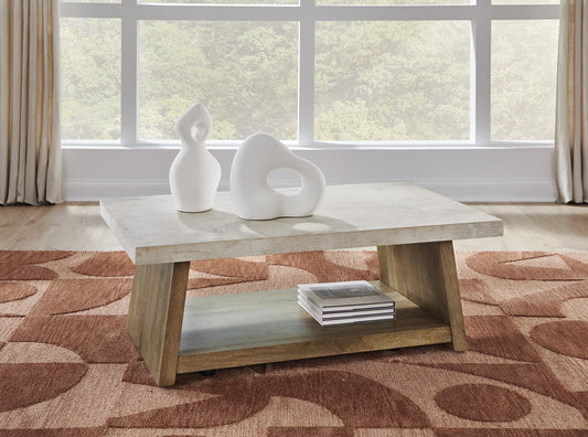 T642-1 Light Brown Cocktail Table