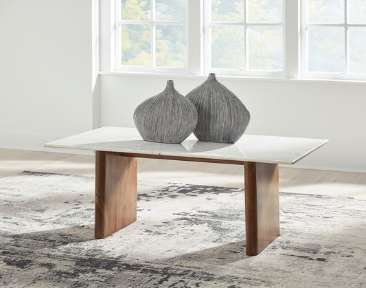 T662-1 White & Brown Cocktail Table
