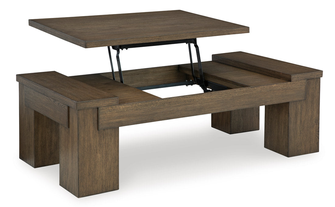 T763-9 Warm Brown Lift Top Cocktail Table
