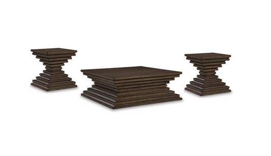 T821 Warm Brown Occasional Table Set
