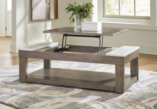 T854-9  Grayish Brown Lift Top Cocktail Table