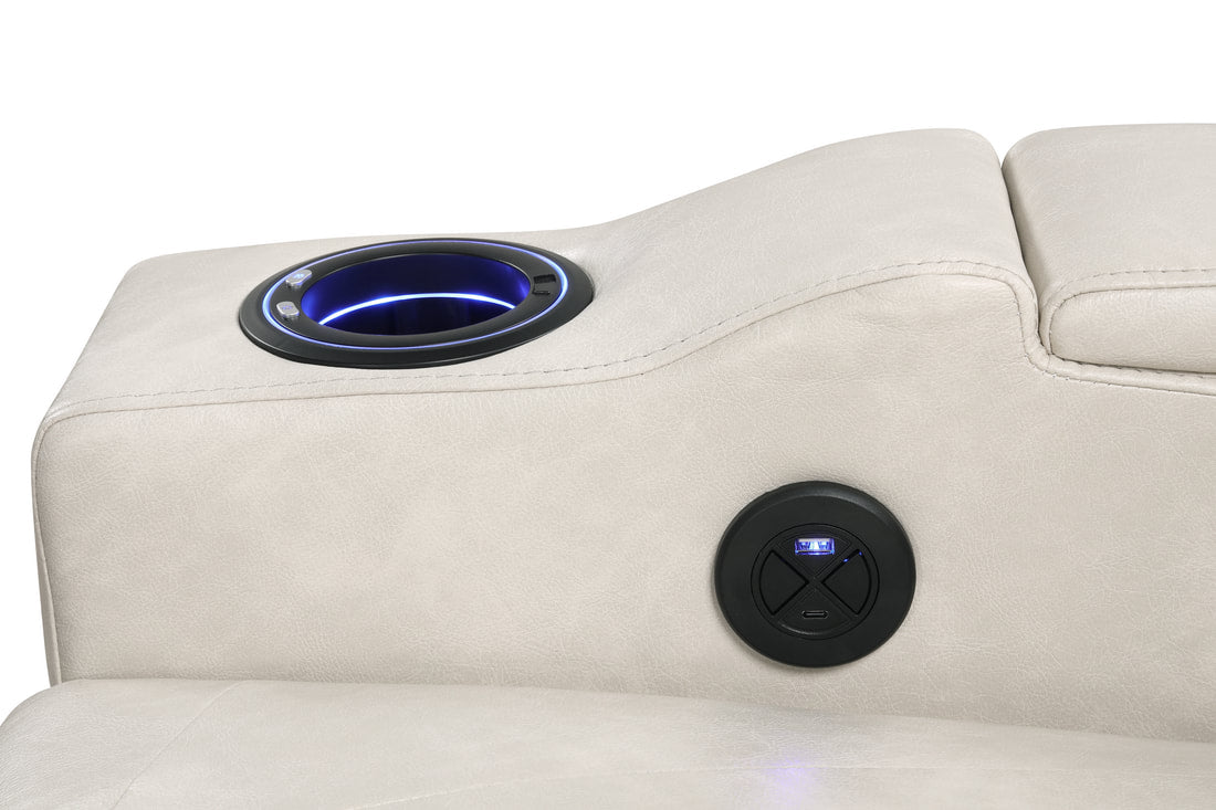 TOPGUN2 Ivory - Power Recliner (Bluetooth Speaker + Led Light)