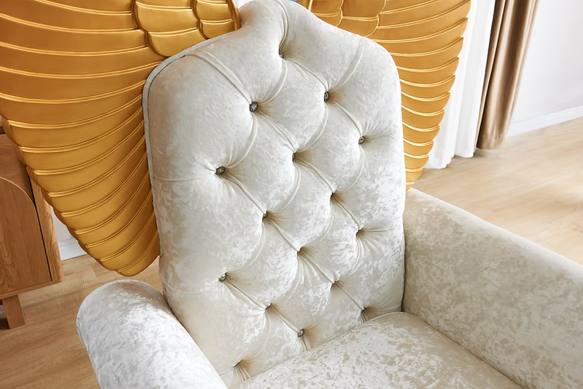 A-CH01 64 Tall White Premium Fabric Chair