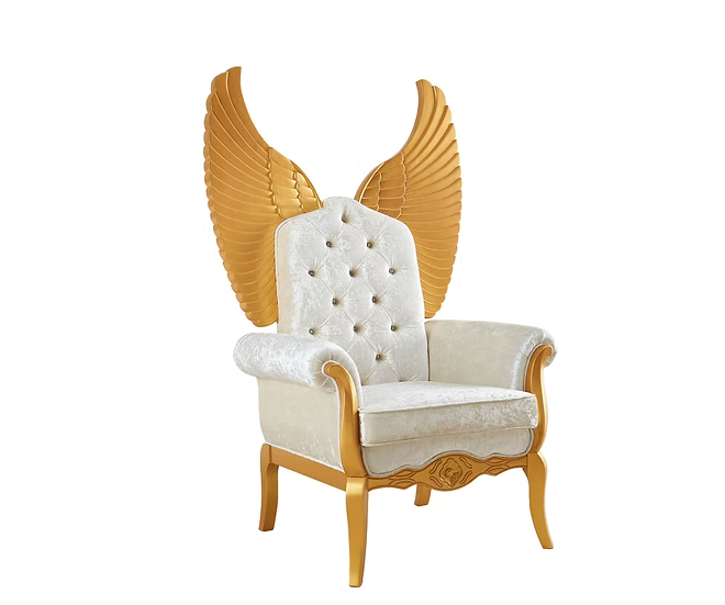A-CH01 64 Tall White Premium Fabric Chair