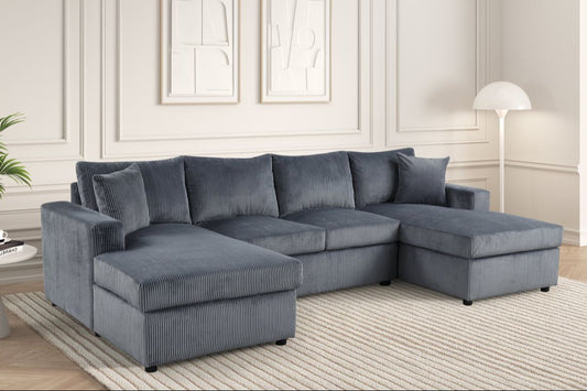 Terasa - Gray Double Chaise Sectional