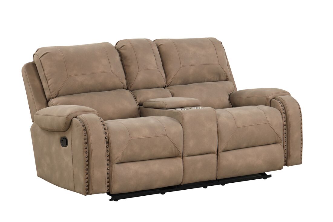 3pcs Titan Light Brown Palomino Reclining Sofa Set