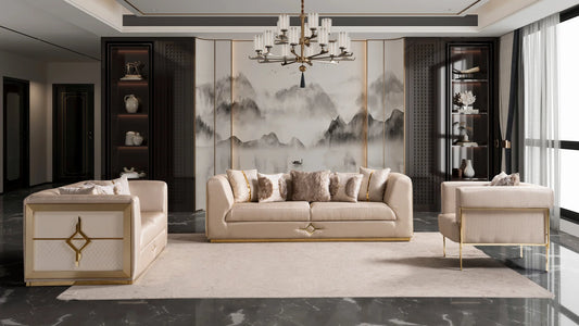 2pcs or 3pcs Vega Collection Sofa & Loveseat Set