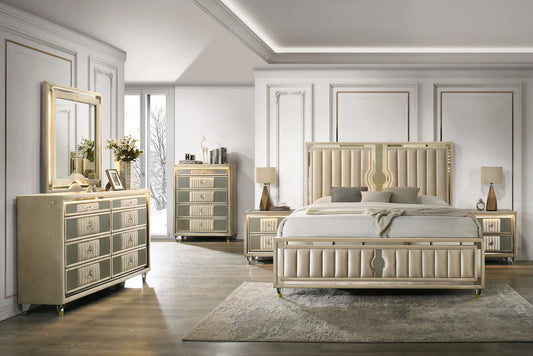 5PCS or 4pcs Venetian Platform Bedroom Set