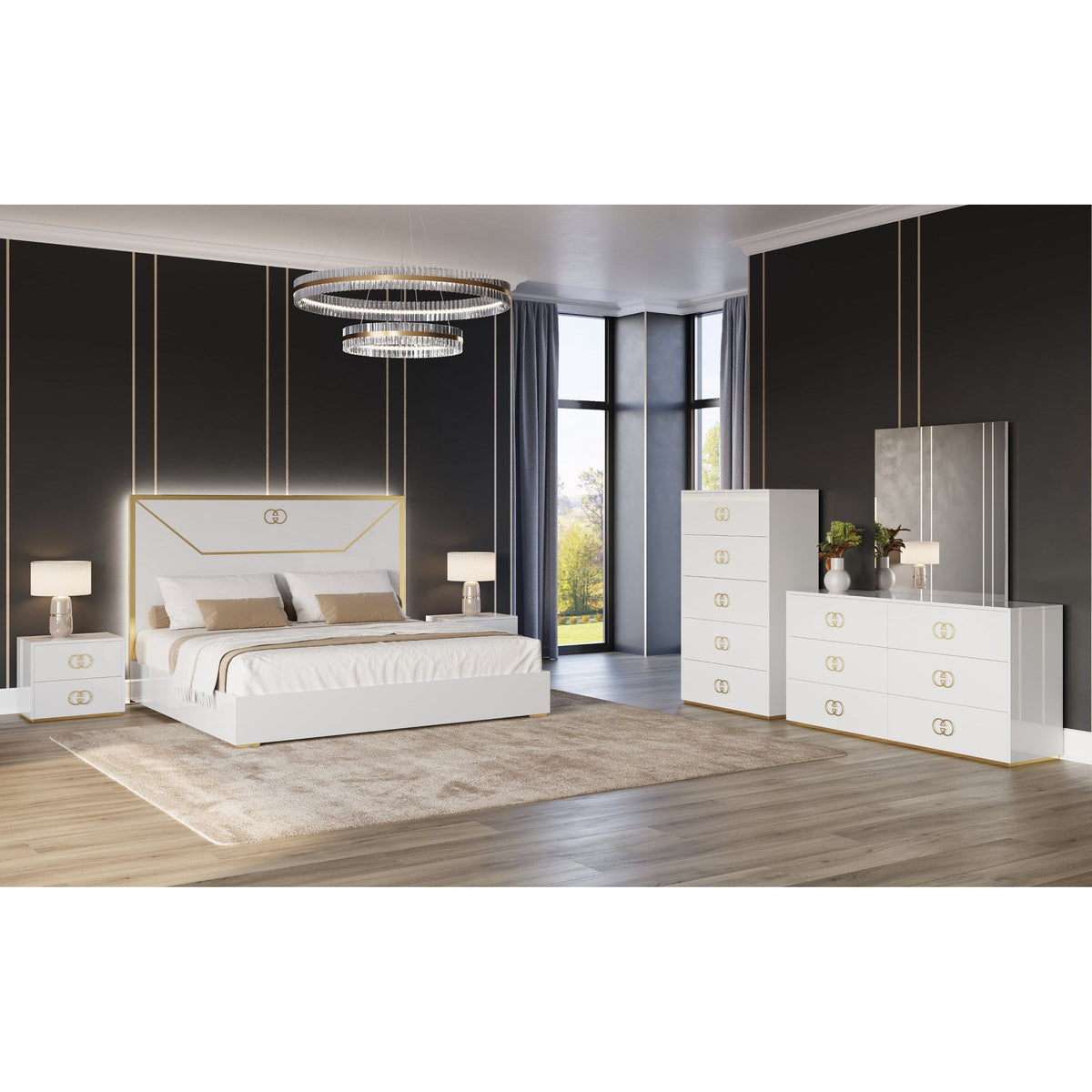 Vogue Collection (White) - Queen 4pcs