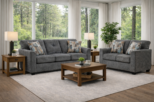 Washington 3000 Gray Sofa & Loveseat
