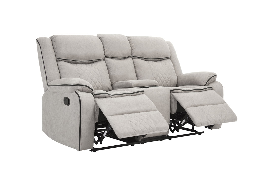 3pcs Weston Stone Fabric Reclining Sofa Set