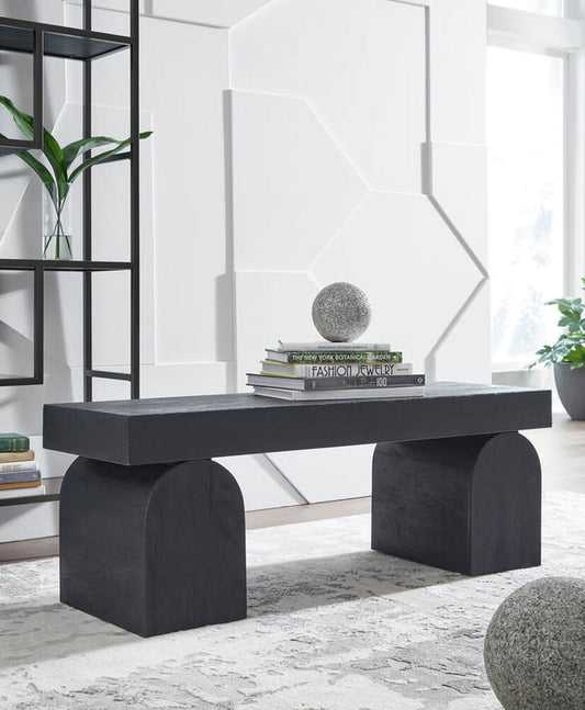 A3000683 Black Wood Accent Bench