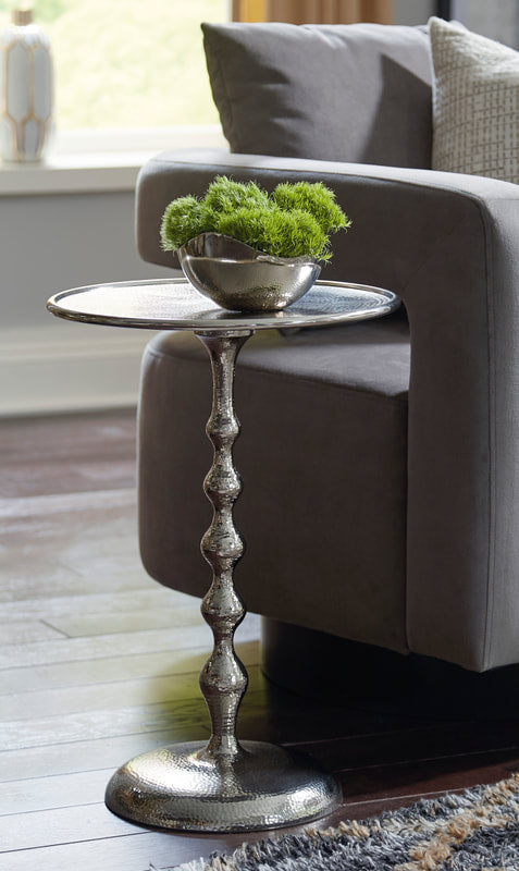 A4000321 Silver Finish Accent Table