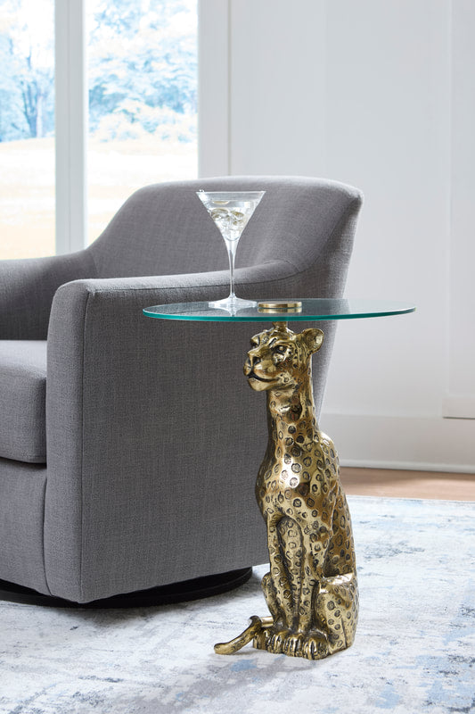A4000605 Gold Finish Accent Table