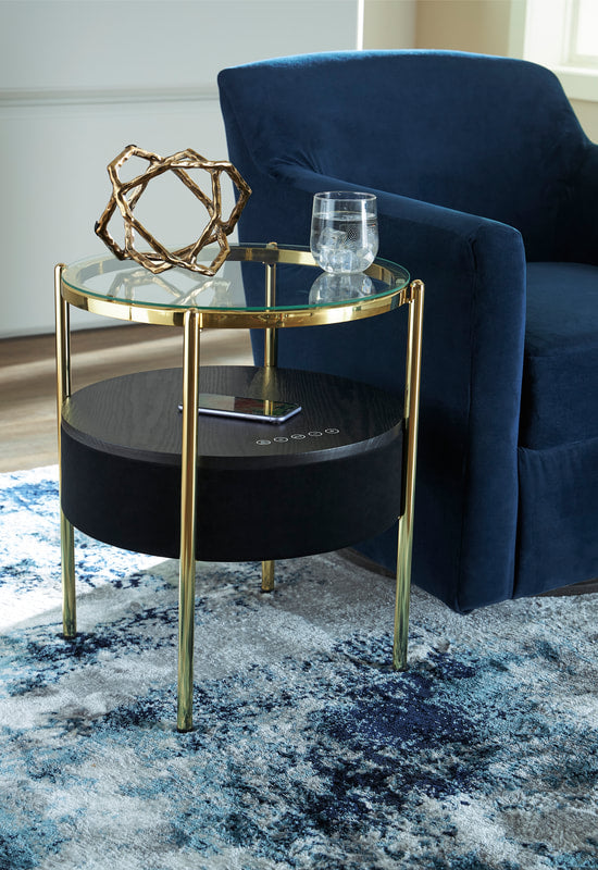 A4000669 Accent Table with Speaker & Charging Pad