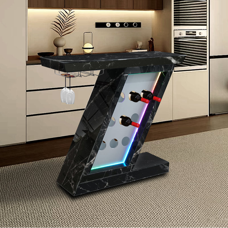 A41 Bar Table with Wine Storage