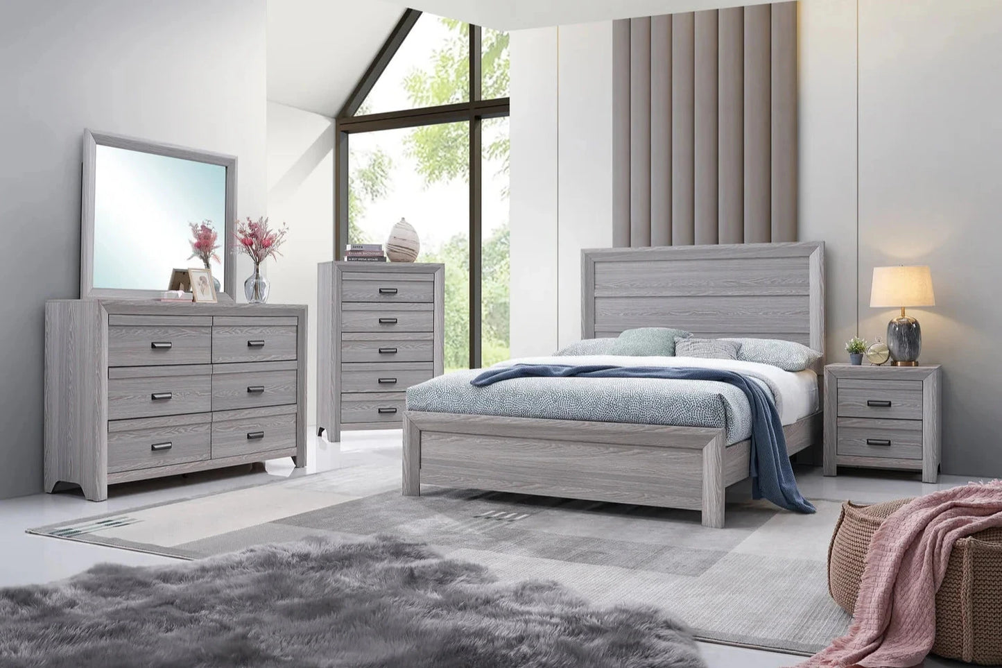 adelaide driftwood panel bedroom set