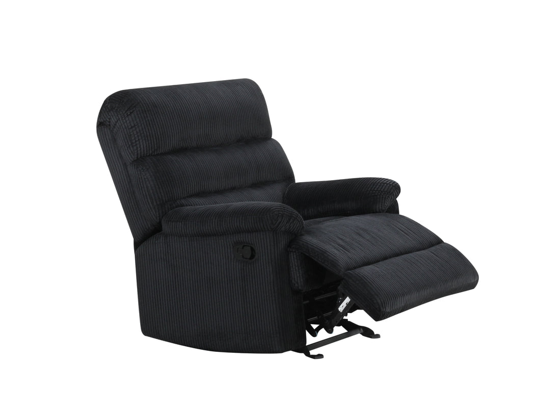 3pcs Albert Black Reclining Sofa Set