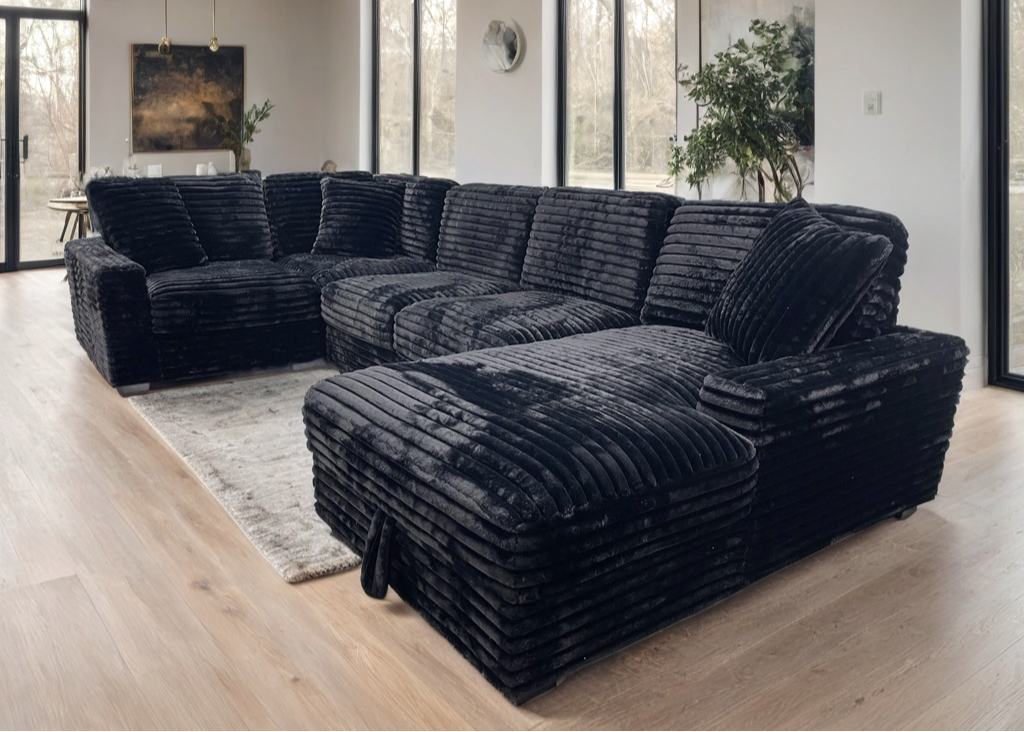 Alisson Black Oversized Sectional